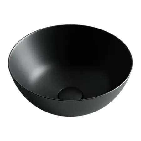 Раковина Ceramicanova CN6004 35.8 x 35.8 x 15.5 см, накладная, без перелива, черная матовая, сантехфарфор