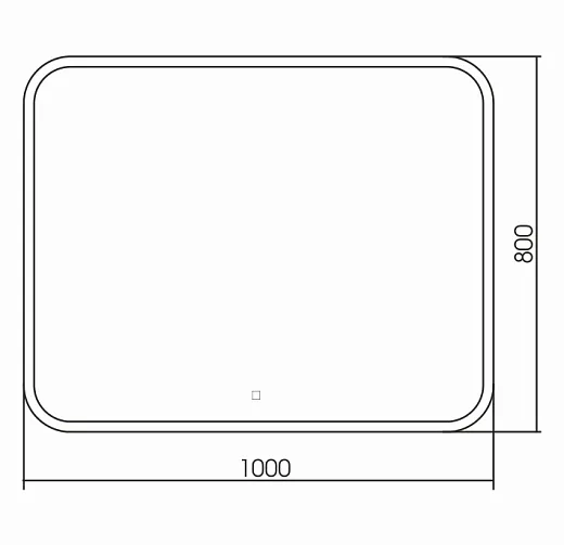 Зеркало Raval Призма 100х80 сенсор 3-6К, Prz.02.1000x800.3-6K/W/RL