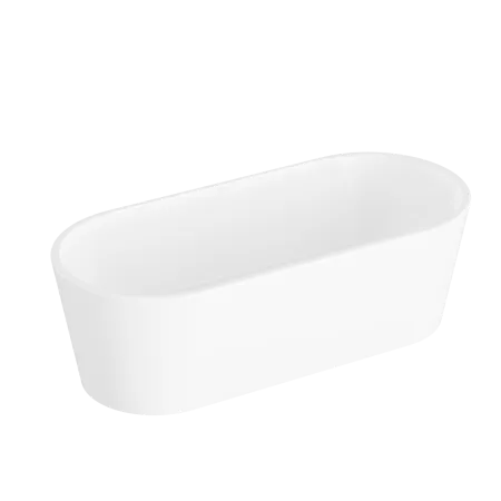 Ванна акриловая VitrA Geo 180 x 80,5 см отдельностоящая+ножки+скрытый сифон, прямоугольная, белая, 65380006000