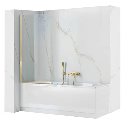 Душевая шторка Rea Elegant Gold 70 70x140 (профиль золото)