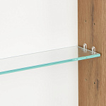 Шкаф с зеркалом Акватон Сканди 55 белый глянец/дуб рустикальный