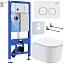 Комплект инсталляции с унитазом 6 в 1 Roxen StounFix Dual Fresh 916803 (состоит из: 710200, Santi 410280W, 530120-01)