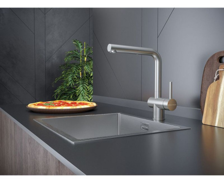 Смеситель PAULMARK DOSSE Do214418-SS (стальной/нержавеющая сталь)