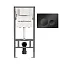Инсталляция для унитаза Ceramicanova Balance CN121001MB, клавиша Circle черный матовый