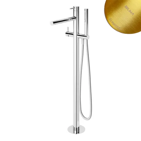 Смеситель для ванны Bruma Lusitano, золото матовое, напольный, 1078001SR