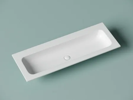 Умывальник накладной Ceramicanova Грация (Grace) 121x45.7x13.7см, прямоугольная, без отверстия под смеситель  цвет белый матовый, CN7016MWwx