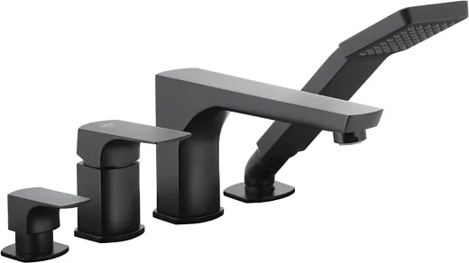 Смеситель Armatura Mokait black oднорычажный, на борт ванны