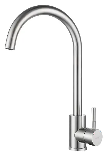 Смеситель для кухни GRANFEST QUARZ Z-5410 нержавейка, 4610015007022