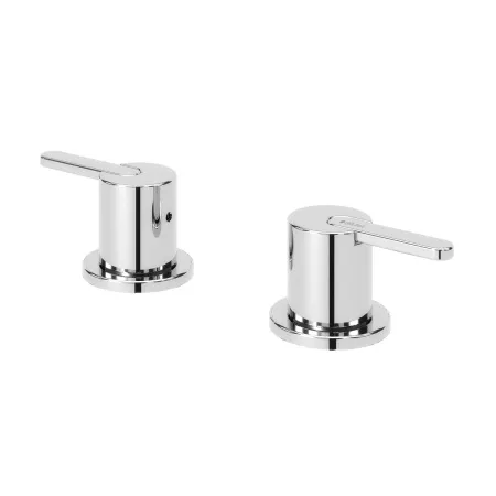 Смеситель на борт ванны Bruma Leaf, золото матовое, на 2 отверстия, с 1 выходом, ручка тип 4, 1670037SR