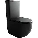 Унитаз-компакт Ceramicanova Metropol CN4001-BMB/CN4001-TMB, безободковый, быстросъемная крышка-сиденье микролифт, цвет черный матовый, сантехфарфор