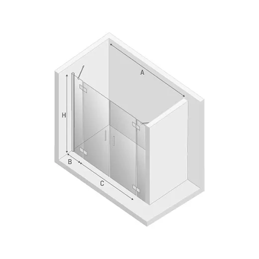 Дверь в нишу New Trendy NEW RENOMA170x195