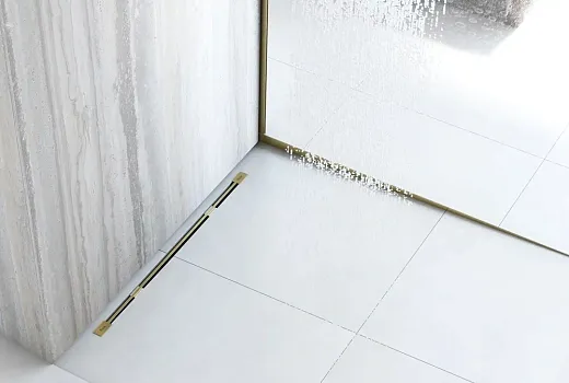 Душевой лоток Rea Neo Ultra Slim Pro gold 800 золотой