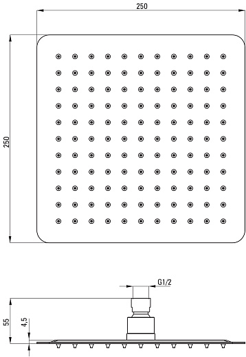 Душевая стойка Deante GOLD BR NAC_Z4HT с термостатом, золото