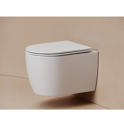 Подвесной безободковый унитаз Ceramicanova Noe CN4011T, Торнадо, крышка микролифт, белый
