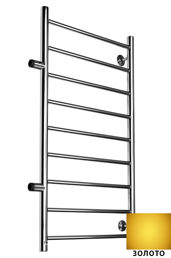 Полотенцесушитель Ростела Виктория боковое подключение 1" 50x100 9 перекладин золото