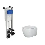 Инсталляция Ideal Standard, с безободковым унитазом Ceramicanova Play Rimless, сиденье микролифт, E233267/CN3001, сантехфарфор