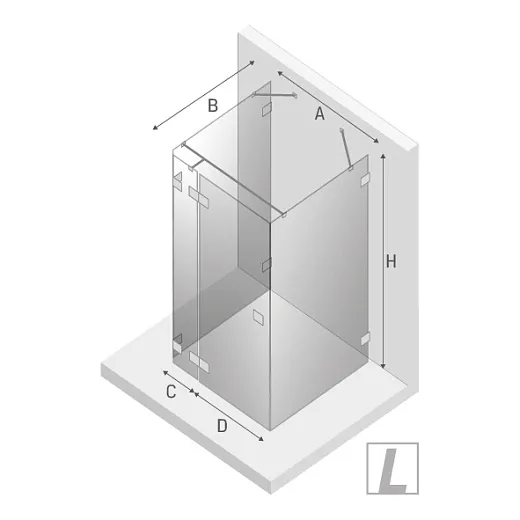 Душевой уголок New Trendy EVENTA R 100x90x200 (var 2)