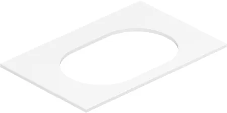 Столешница Belux Luna Jazz Oval560 НП80, White Silk, 4810924298492