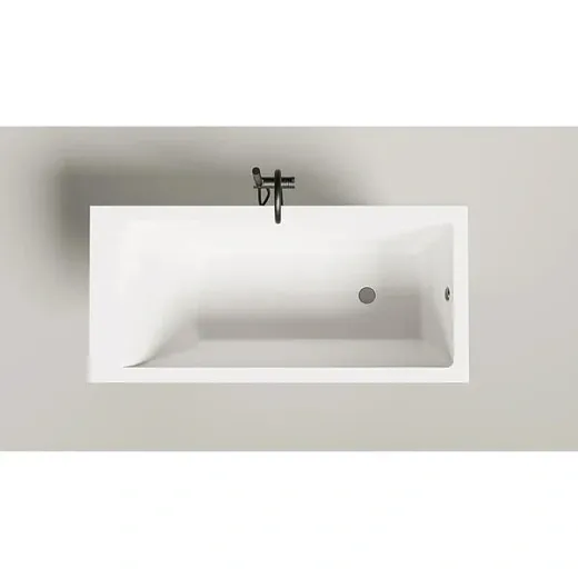 Ванна Salini Cascata 105011M, 150 х 70 см, из искусственного камня S-Sense, цвет белый матовый