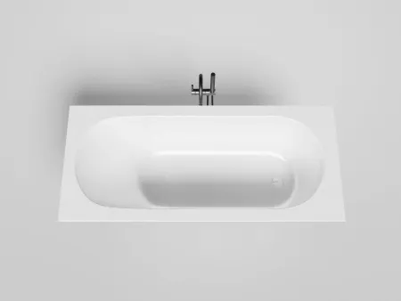 Ванна Salini Ornella Kit 102422MF, 180 х 80 см, из искусственного камня S-Stone, цвет белый матовый, покраска по RAL полностью