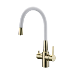 Смеситель PAULMARK SALIX Sa213419-BRw, (бронза/белый) Смеситель PAULMARK SALIX Sa213419-BRw, (бронза/белый)