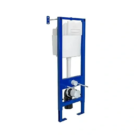 Инсталляция Berges Atom Line, с безободковым унитазом Ceramicanova Play Rimless, сиденье микролифт, сантехфарфор, клавиша смыва, 040339/CN3001