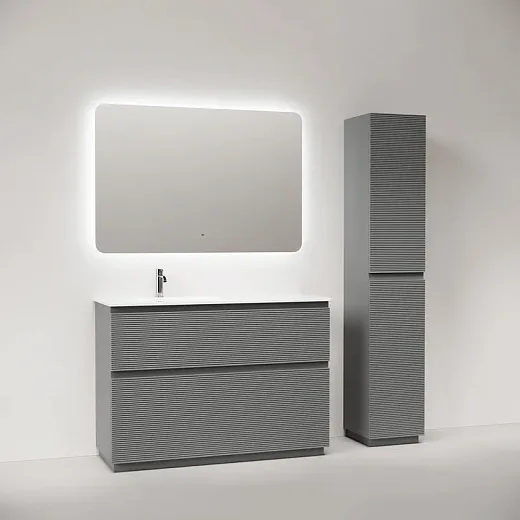 Тумба под раковину Sancos Folk Floor FL120FLES/FL120FRES, 120 см, напольная, чаша левая/правая, ergraut soft