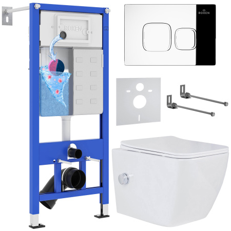 Комплект инсталляции с унитазом 6 в 1 Roxen StounFix Dual Fresh 552245 (состоит из: 710200, Santi 410280CH, 530135-01X) Комплект инсталляции с унитазом 6 в 1 Roxen StounFix Dual Fresh 552245 (состоит из: 710200, Santi 410280CH, 530135-01X)