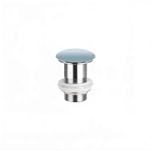 Донный клапан Ceramicanova CN2000MHL, Click-Clack, без перелива, серо-голубой матовый