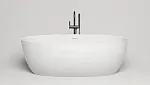 Ванна Salini Alda 101924MF, 161 х 70 см, из искусственного камня S-Stone, цвет белый матовый, покраска по RAL полностью