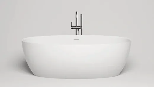 Ванна Salini Alda 101923MF, 160 х 80 см, из искусственного камня S-Stone, цвет белый матовый, покраска по RAL полностью