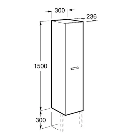 Шкаф-колонна Roca Victoria Nord ZRU9000025, венге, 30 x 150 x 23,6 см