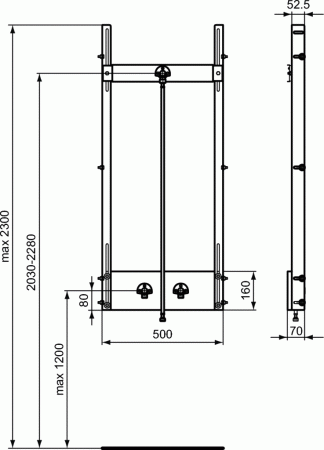 Рама для смесителей и верхнего душа IdealStandard ProSys R016767 Рама для смесителей и верхнего душа IdealStandard ProSys R016767