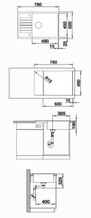 Мойка кухонная Blanco Zia XL 6S Compact, цвет бежевый