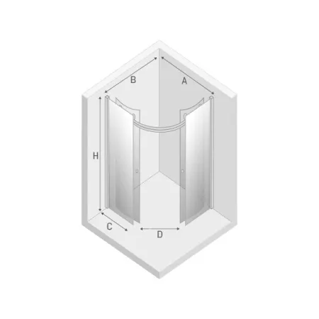 Душевой уголок New Trendy ULTIMA 90x90x190