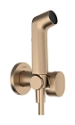Гигиенический душ hansgrohe Bidette 1jet S со шлангом и держателем 29232140 бронза Гигиенический душ hansgrohe Bidette 1jet S со шлангом и держателем 29232140 бронза