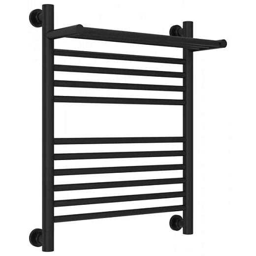 Полотенцесушитель водяной Сунержа Богема+ 31-0223-6050, 600x500, с полкой, цвет матовый черный