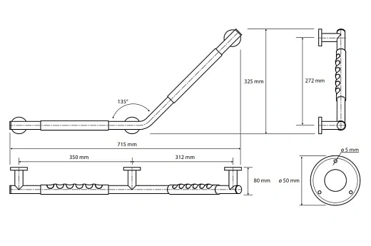 Поручень для ванной Bemeta Omega (104507701/104507711)
