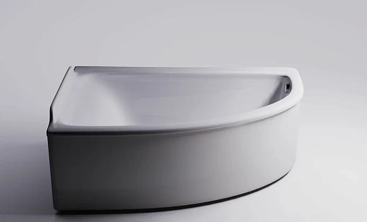 Ванна Astra-Form Анастасия 182x125 пустая, литой мрамор, левая, белая глянцевая, 01010025