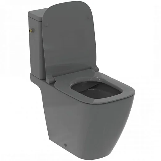 Унитаз напольный безободковый компакт Ideal Standard i.life B T534858, с сиденьем и крышкой T500301