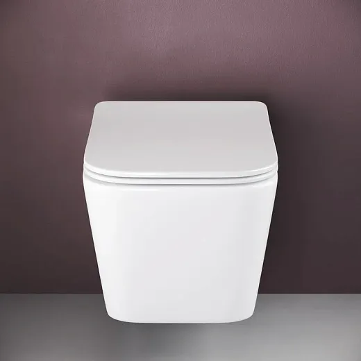 Подвесной безободковый унитаз Ceramicanova Metric CN3007 Rimless, крышка микролифт, сантехфарфор (выставочный образец, отсутствует упаковка)