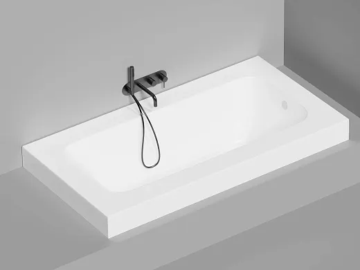 Ванна Salini Orlanda Plus 102014GF, 190 х 100 см, из искусственного камня S-Sense, цвет белый, покраска по RAL полностью