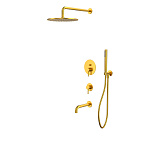 Система для ванны скрытого монтажа WHITECROSS Y YSET07GLB (брашированное золото)