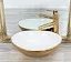 Умывальник Rea SOFIA GOLD / WHITE 41х34 золото/белый, REA-U0456S