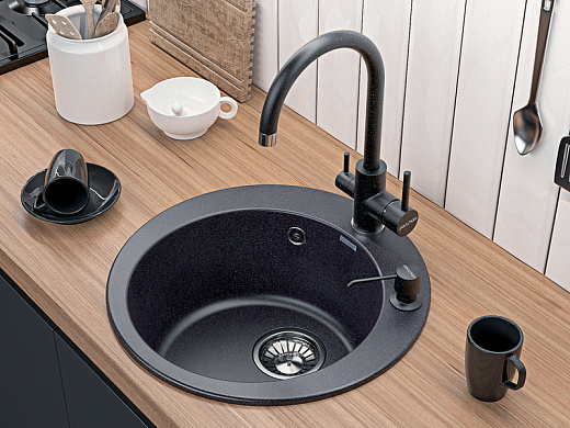 Смеситель PAULMARK ESSEN  Es213211-308 (черный) Смеситель PAULMARK ESSEN  Es213211-308 (черный)