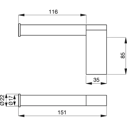 Держатель для запасного рулона туалетной бумаги Ideal Standard CONNECT N1383AA