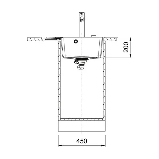 Мойка кухонная FRANKE CNG 611/211-62 TL (черный матовый) чаша слева