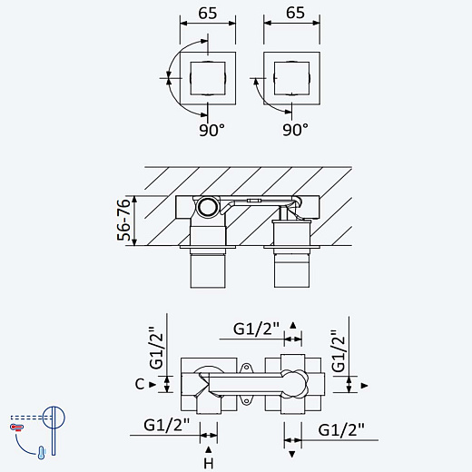 Смеситель Bruma Escudo 1021402NS Night Sky черный матовый (3 потока)