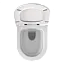 Подвесной унитаз безободковый Vitra Zentrum Round SmoothFlush  (укороченный 50 см) без сиденья, белый, санитарный фарфор, антибактериальное покрытие Hygiene 7786B003-0075