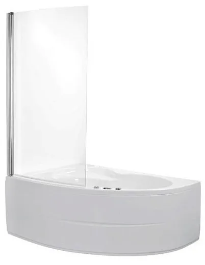 Шторка для ванны Poolspa Mistral-N 90x153 хром+транспарент
